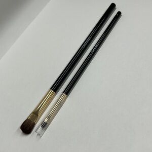 Set of Two Chanel Brushes Flat Eyeshadow and Lip Eye Liner Brush - Unused